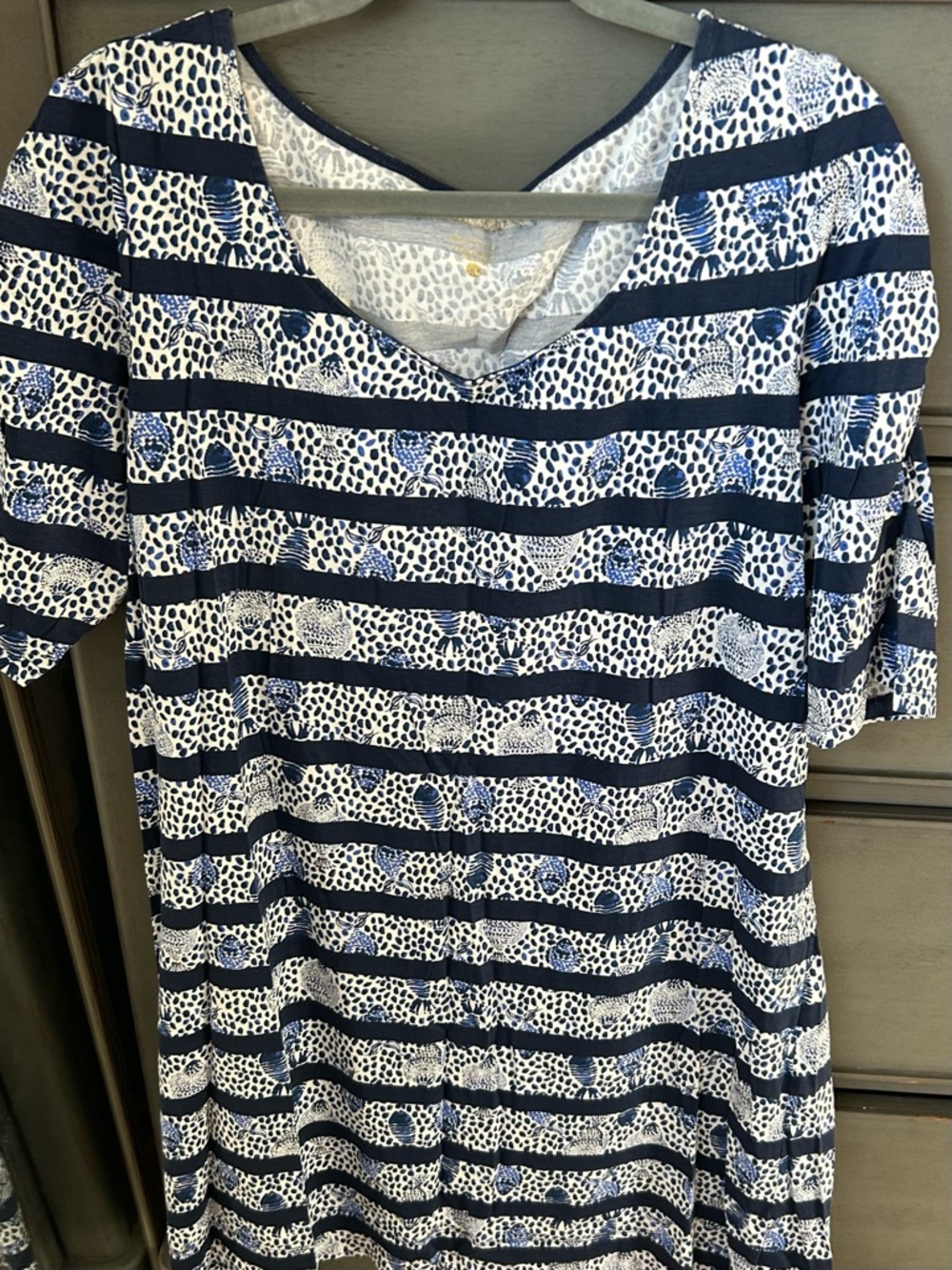 Lilly Pulitzer Navy, White and Blue Striped La Jolla Dress